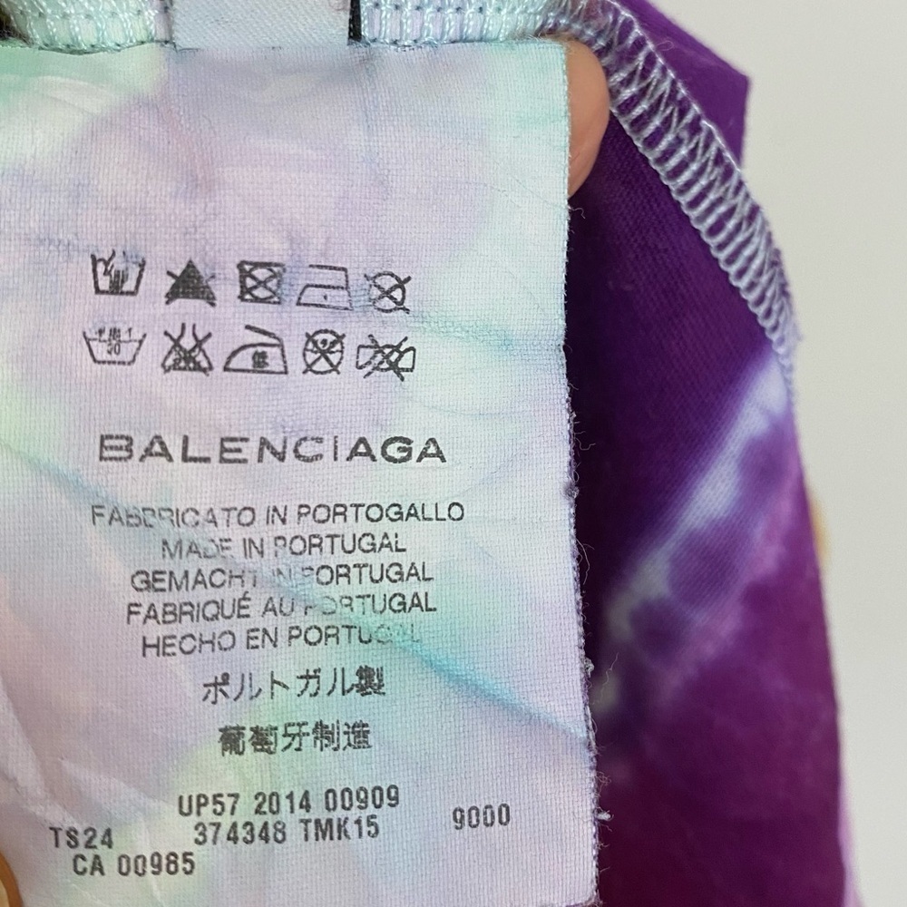 Balenciaga Geode Tie Dye Tank Top Womens Size Small Tee Shirt Colorful Purple - Picture 11 of 16
